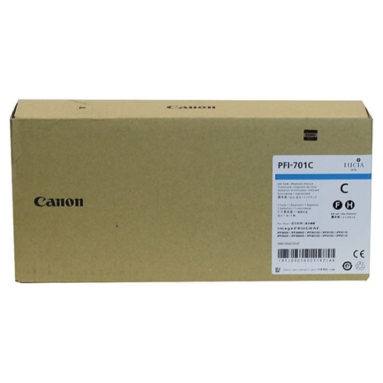 Picture of Canon 0901B001 (PFI-701C) OEM Cyan Inkjet Cartridge