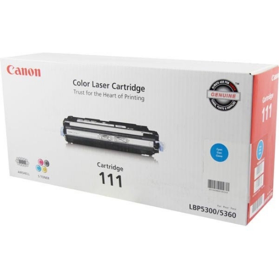 Picture of Canon 1659B001AA (CRG-111C) OEM Cyan Toner Printer Cartridge