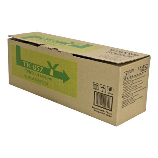 Picture of Kyocera Mita 1T02H7AUS0 (TK-857Y) OEM Yellow Toner Cartridge