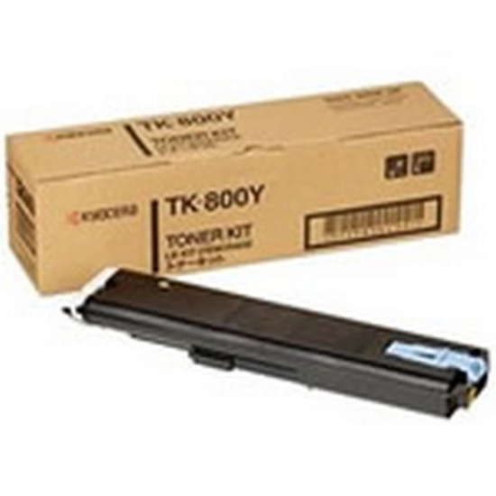 Picture of Kyocera Mita 370PB3KL (TK-800Y) OEM Yellow Toner Cartridge