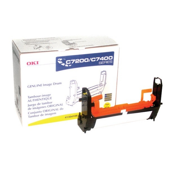 Picture of Okidata 41304105 (Type C2) OEM Yellow Drum