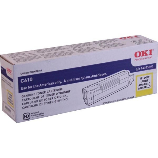 Picture of Okidata 44315301 OEM Yellow Toner Cartridge