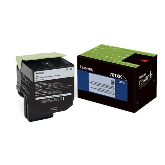 Picture of Lexmark 70C1XK0 (Lexmark #701XK) Black Toner Cartridge (8000 Yield)
