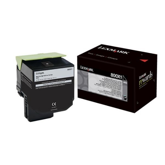 Picture of Lexmark 80C0X10 OEM Extra High Yield Black Toner