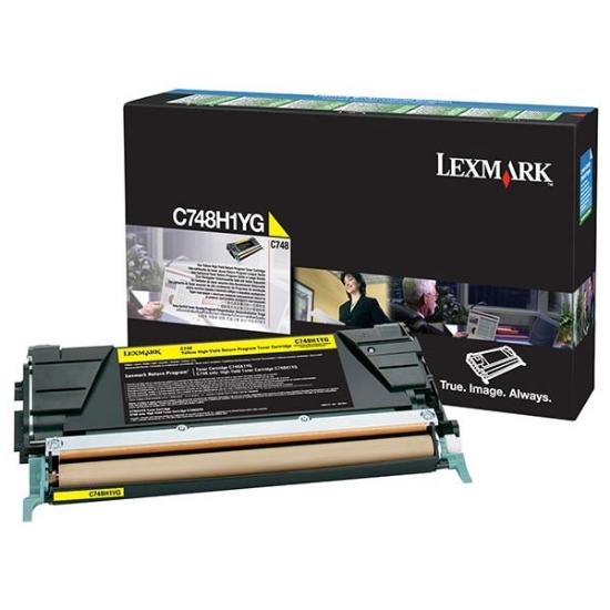 Picture of Lexmark C748H1YG OEM High Yield Yellow Toner