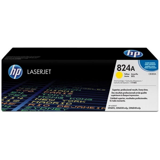 Picture of HP CB382A (HP 824A) Yellow Toner Cartridge (21000 Yield)