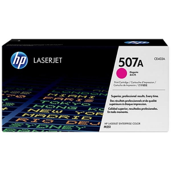 Picture of HP CE403A (HP 507A) OEM Magenta Toner Cartridge