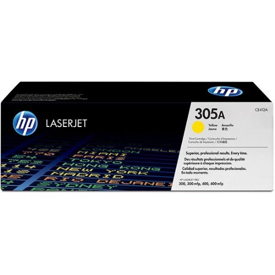 Picture of HP CE412A (HP 305A) Yellow Toner Cartridge (2600 Yield)