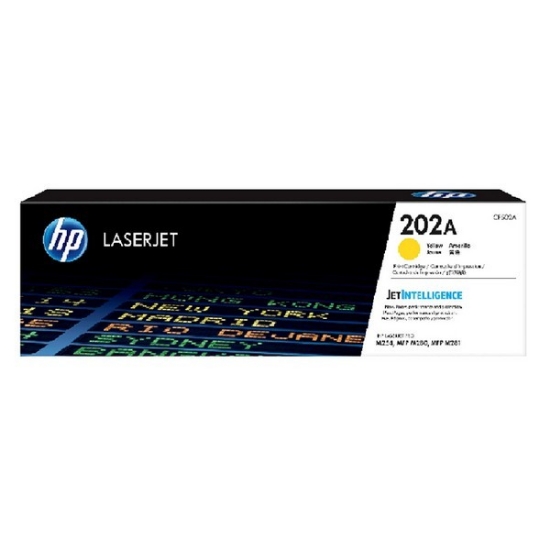 Picture of HP CF502A (HP 202A) Yellow Toner Cartridge (1300 Yield)
