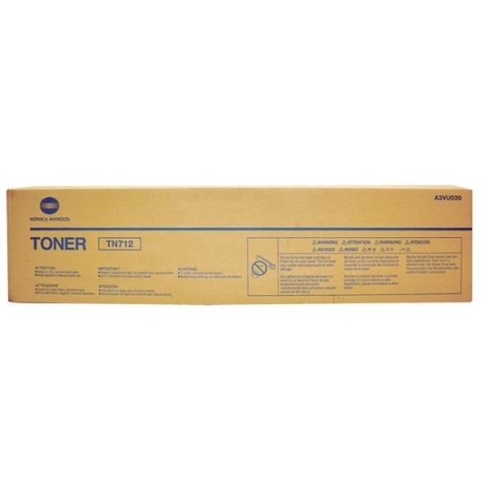 Picture of Konica Minolta TN-712 (A3VU030) OEM Black Toner Cartridge