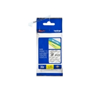 Picture of Tze Standard Adhesive Laminated Labeling Tape, 0.35" X 26.2 Ft, Black On Clear
