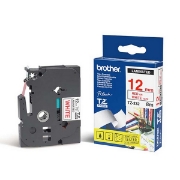 Picture of Tze Standard Adhesive Laminated Labeling Tape, 0.47" X 26.2 Ft, Red On White