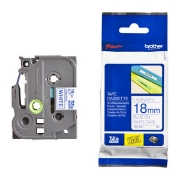 Picture of Tze Standard Adhesive Laminated Labeling Tape, 0.7" X 26.2 Ft, Blue On White