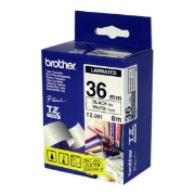 Picture of Tze Standard Adhesive Laminated Labeling Tape, 1.4" X 26.2 Ft, Black On White