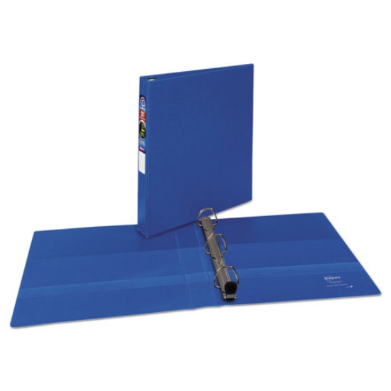 Picture of Heavy-Duty Non-View Binder With Durahinge And One Touch Ezd Rings, 3 Rings, 1" Capacity, 11 X 8.5, Blue