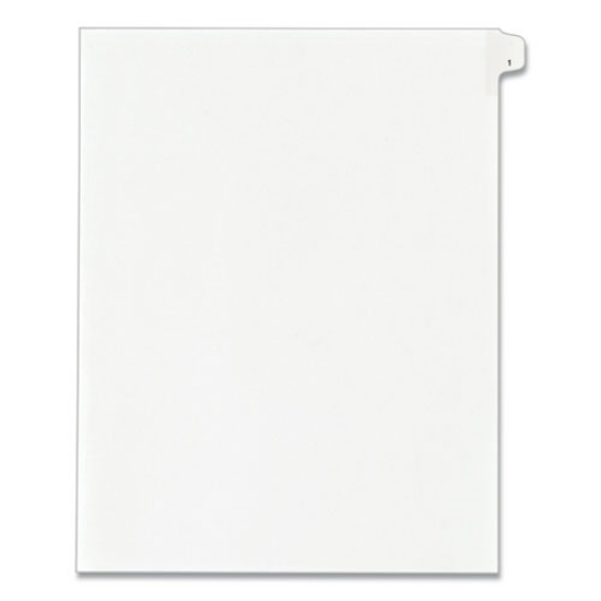 Picture of Preprinted Legal Exhibit Side Tab Index Dividers, Allstate Style, 10-Tab, 1, 11 X 8.5, White, 25/pack