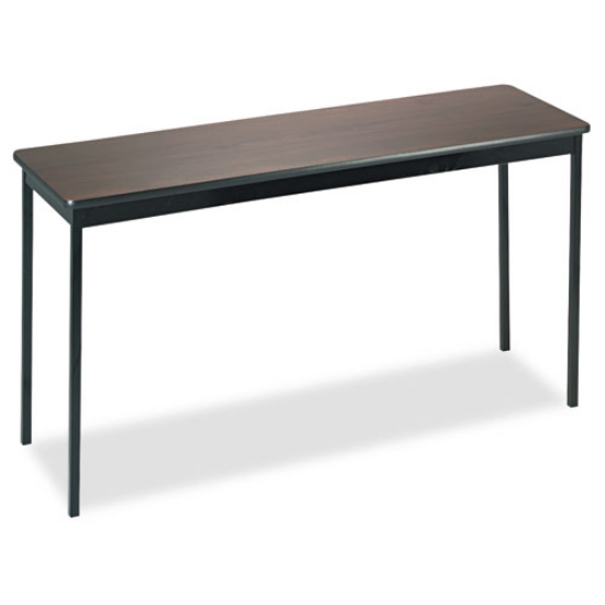 Picture of Utility Table, Rectangular, 60w X 18d X 30h, Walnut/black