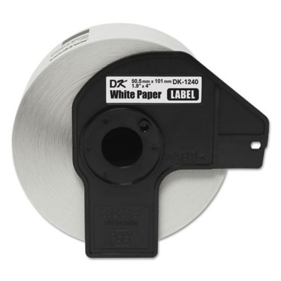 Picture of die-cut shipping labels, 1.9" x 4", white, 600 labels/roll