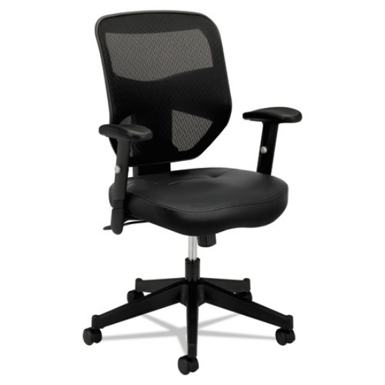 Picture of Vl531 Mesh High-Back Task Chair With Adjustable Arms, Supports Up To 250 Lb, 18" To 22" Seat Height, Black