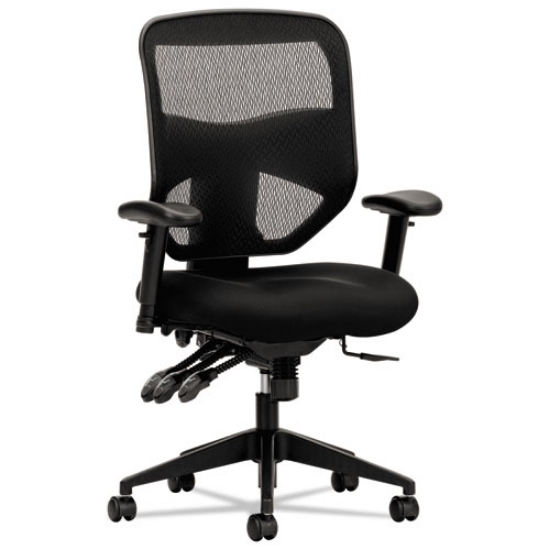 Picture of Vl532 Mesh High-Back Task Chair, Supports Up To 250 Lb, 17" To 20.5" Seat Height, Black
