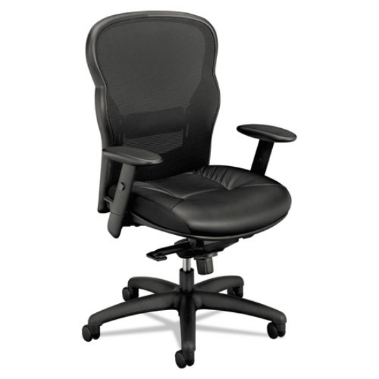 Picture of Wave Mesh High-Back Task Chair, Supports Up To 250 Lb, 19.25" To 22" Seat Height, Black