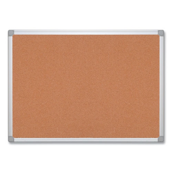 Picture of Earth Cork Board, 48 x 36, Tan Surface, Silver Aluminum Frame
