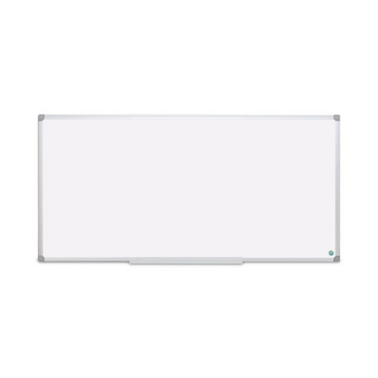 Picture of earth silver easy-clean dry erase board, 96 x 48, white surface, silver aluminum frame