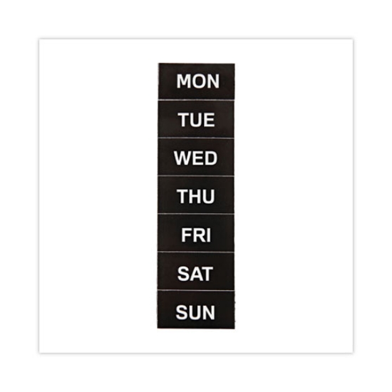 Picture of Interchangeable Magnetic Board Accessories, Days of Week, Black/White, 2" x 1", 7 Pieces