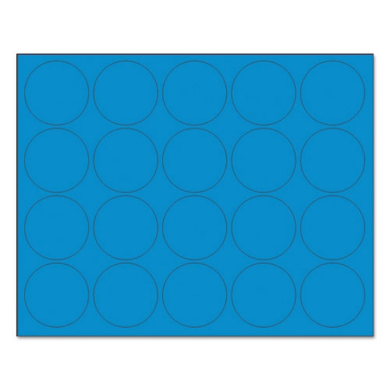 Picture of Interchangeable Magnetic Board Accessories, Circles, 0.75" Diameter, Blue, 20/Pack