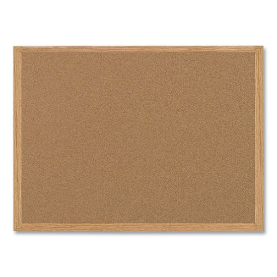 Picture of Earth Cork Board, 36 x 24, Tan Surface, Oak Wood Frame