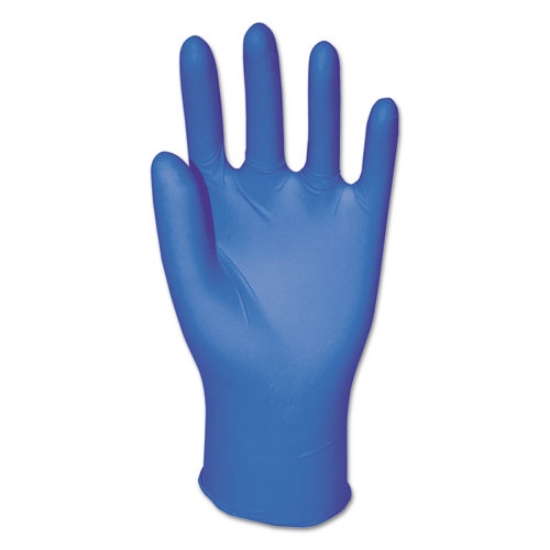 Picture of Disposable Powder-Free Nitrile Gloves, Medium, Blue, 5 mil, 1,000/Carton