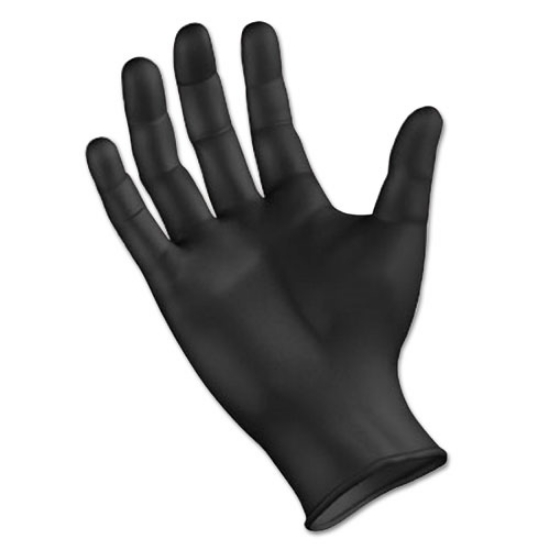 Picture of Disposable General-Purpose Powder-Free Nitrile Gloves, Medium, Black, 4.4 mil, 1,000/Carton