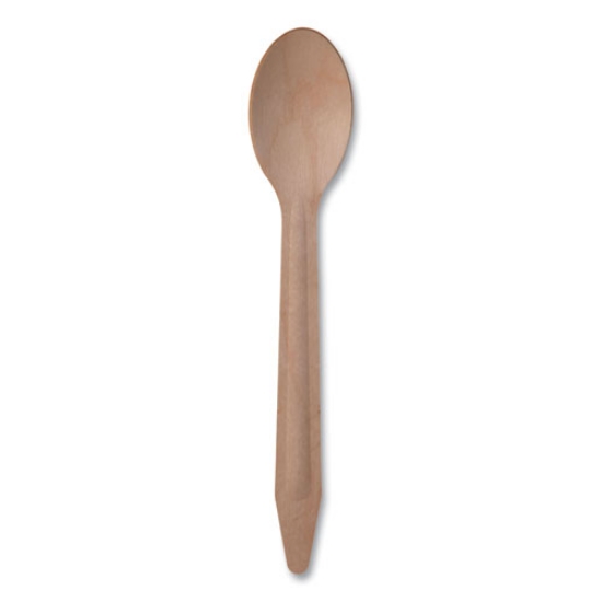 Picture of Wood Cutlery, Spoon, Natural, 500/Carton