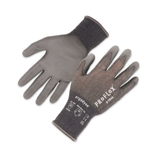Picture of ProFlex 7044 ANSI A4 PU Coated CR Gloves, Gray, 2X-Large, 12 Pairs/Pack, Ships in 1-3 Business Days