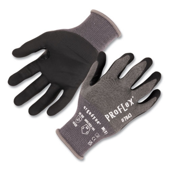 Picture of ProFlex 7043 ANSI A4 Nitrile Coated CR Gloves, Gray, 2X-Large, 1 Pair, Ships in 1-3 Business Days
