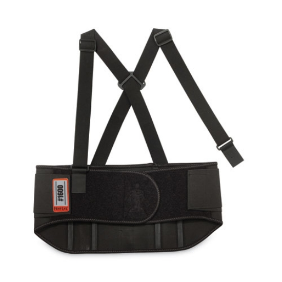 Picture of ProFlex 1600 Standard Elastic Back Support Brace, Large, 34" to 38" Waist, Black, Ships in 1-3 Business Days