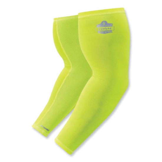 Picture of Chill-Its 6690 Performance Knit Cooling Arm Sleeve, Polyester/Spandex, X-Large, Lime, 2 Sleeves, Ships in 1-3 Business Days