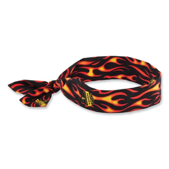 Picture of Chill-Its 6700 Cooling Bandana Polymer Tie Headband, One Size Fits Most, Flames, Ships in 1-3 Business Days