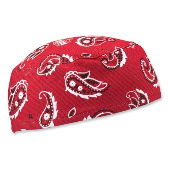 Picture of Chill-Its 6630 High-Performance Terry Cloth Skull Cap, Polyester, One Size Fits Most, Red Western, Ships in 1-3 Business Days