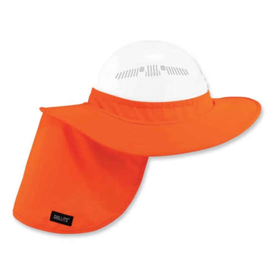 Picture of Chill-Its 6660 Hard Hat Brim + Neck Shade, 19.5 x 9.75, Orange, Ships in 1-3 Business Days