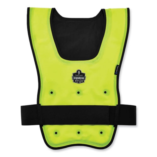 Picture of Chill-Its 6687 Economy Dry Evaporative Cooling Elastic Waist Vest, Nylon, Small/Medium, Lime, Ships in 1-3 Business Days