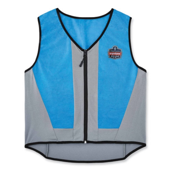 Picture of Chill-Its 6667 Wet Evaporative PVA Cooling Vest with Zipper, PVA, 2X-Large, Blue, Ships in 1-3 Business Days