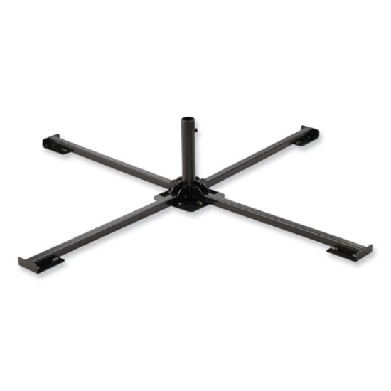 Picture of Shax 6190 Umbrella Stand, 1.65" Cylinder with Set Screw Clamp, Metal, 48 x 48 x 10, Black, Ships in 1-3 Business Days