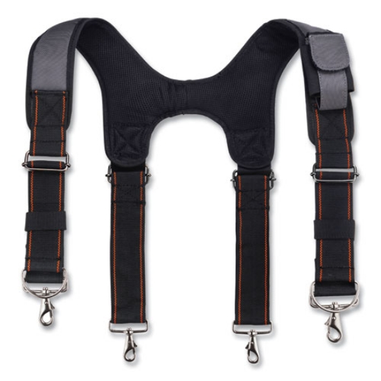 Picture of Arsenal 5560 Padded Tool Belt Suspenders, 36" to 48" Waist, 3" Wide, Polyester, Gray, Ships in 1-3 Business Days