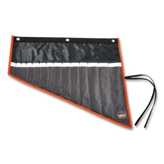 Picture of Arsenal 5873 Polyester Wrench Roll Up, 14 Compartments, 26.5 x 5, Polyester, Black, Ships in 1-3 Business Days