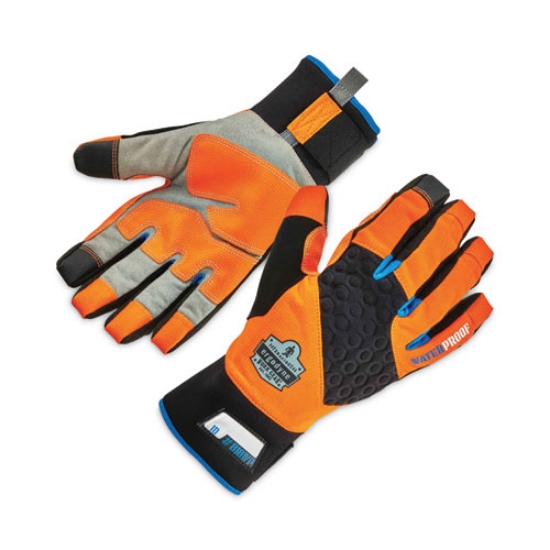 Picture of ProFlex 818WP Thermal WP Gloves with Tena-Grip, Orange, Large, Pair, Ships in 1-3 Business Days