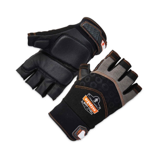 Picture of ProFlex 900 Half-Finger Impact Gloves, Black, Small, Pair, Ships in 1-3 Business Days