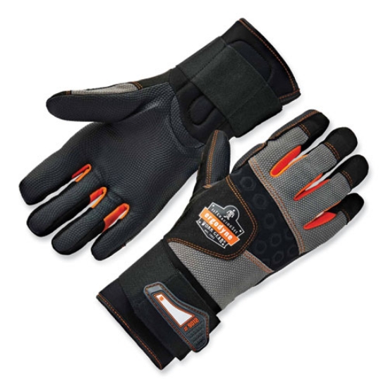 Picture of ProFlex 9012 Certified AV Gloves + Wrist Support, Black, Small, Pair, Ships in 1-3 Business Days