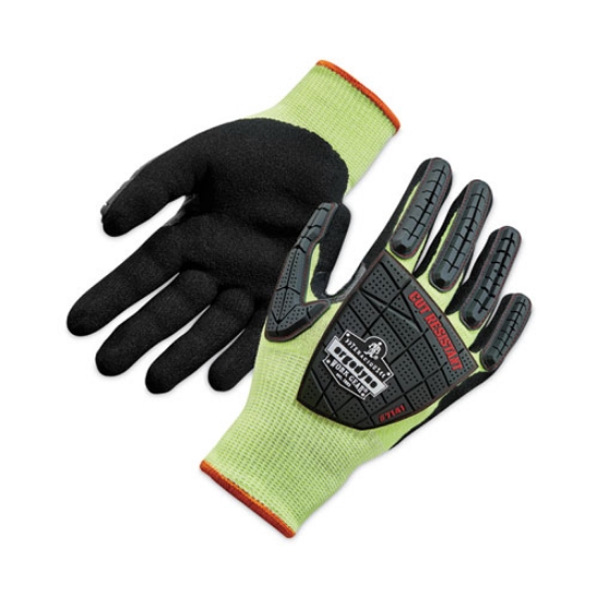 Picture of ProFlex 7141 ANSI A4 DIR Nitrile-Coated CR Gloves, Lime, 2X-Large, 72 Pairs/Pack, Ships in 1-3 Business Days