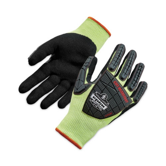 Picture of ProFlex 7141 ANSI A4 DIR Nitrile-Coated CR Gloves, Lime, 2X-Large, Pair, Ships in 1-3 Business Days